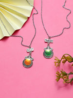 El Regalo 2PCs Best Friends 3D Mermaid Shell Pendant Necklaces for Girls- BFF Victorian Style Mermaid Pendant Necklaces for Besties- Valentines Day Gift