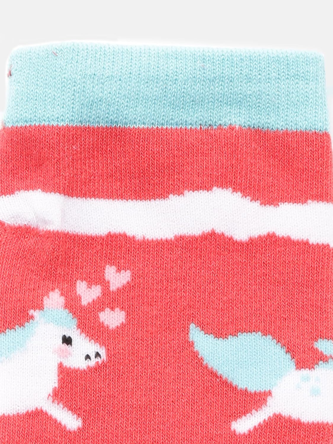 El Regalo 1 Pair Cute & Soft Fun Cartoon Animal Printed Funky Socks for Kids/Cute Animal Cartoon Print Lovely Combed Cotton High Knee Socks (3-8 Years) (Red Unicorn)