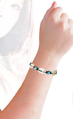 El Regalo Bohemian Cowrie Beads Shell Adjustable Bracelets cum Anklets for Girls & Women (Turquoise)
