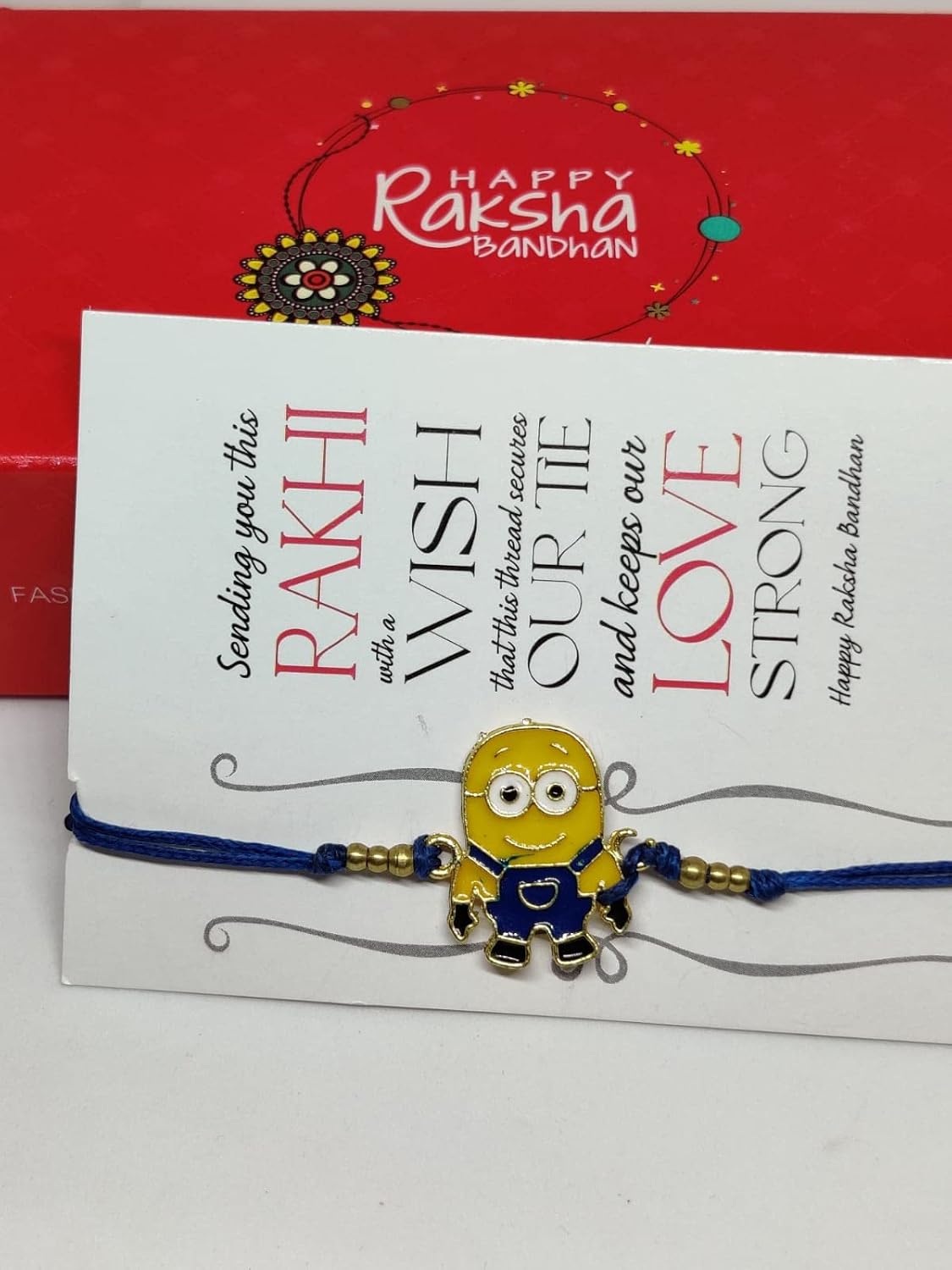 El Regalo Kids Rakhis- beautiful Kids Rakhis for Little Brother/Niece/Nephew Kids Rakhis with Cartoon Characters- for Kids/Babies/Toddlers (Minion Rakhi)