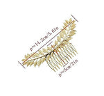 El Regalo 1PC Elegant Vintage Hollow Cutout Leaf Hair Comb - Wedding & Party Hair Accessory for Girls & Women (Gold)