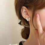 El Regalo Cute Butterfly Stud Earrings for Girls & Women - Delicate Crystal Butterfly Earrings