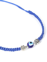 El Regalo 2PCs Cute Evil Eye Bracelet Rakhi Combo for Brothers/Bhai-Bhabhi- Fancy Evil Eye Rakhi with Roli Chawal in Rakshabandhan Gift Box (Blue & Red Flower Evil Eye)