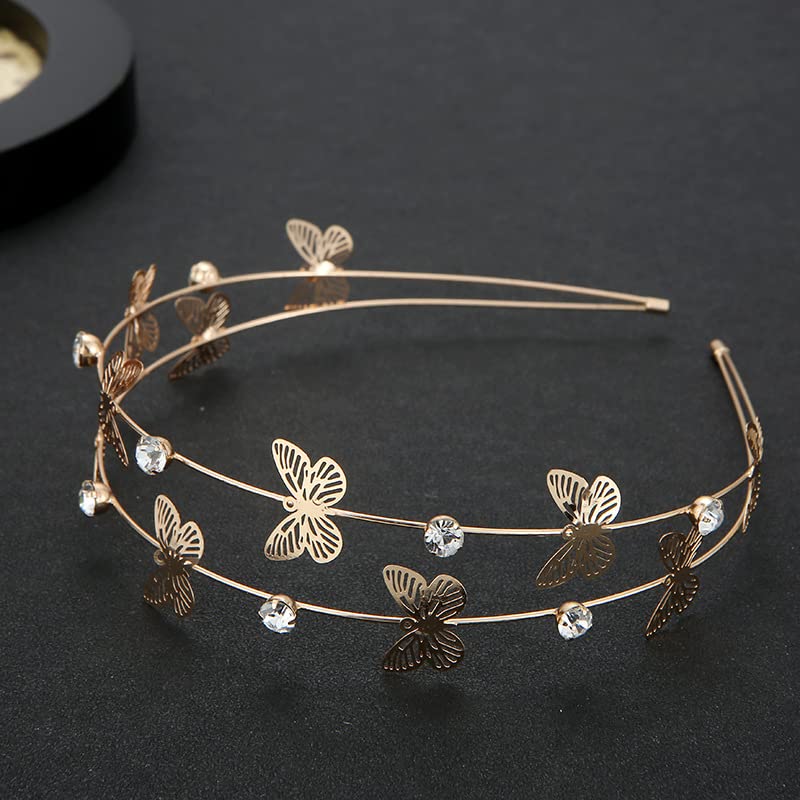 El Regalo Multi-Layered Tiara Headband - Star, Moon, Pearls & Rhinestone for Weddings & Parties (Pearls & Crystals)