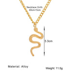 El Regalo Snake Unisex Necklace for Girls/ Boys/ Men & Women - Trendy Serpent Necklace Dainty Pendant Necklace Jewelry (Golden)