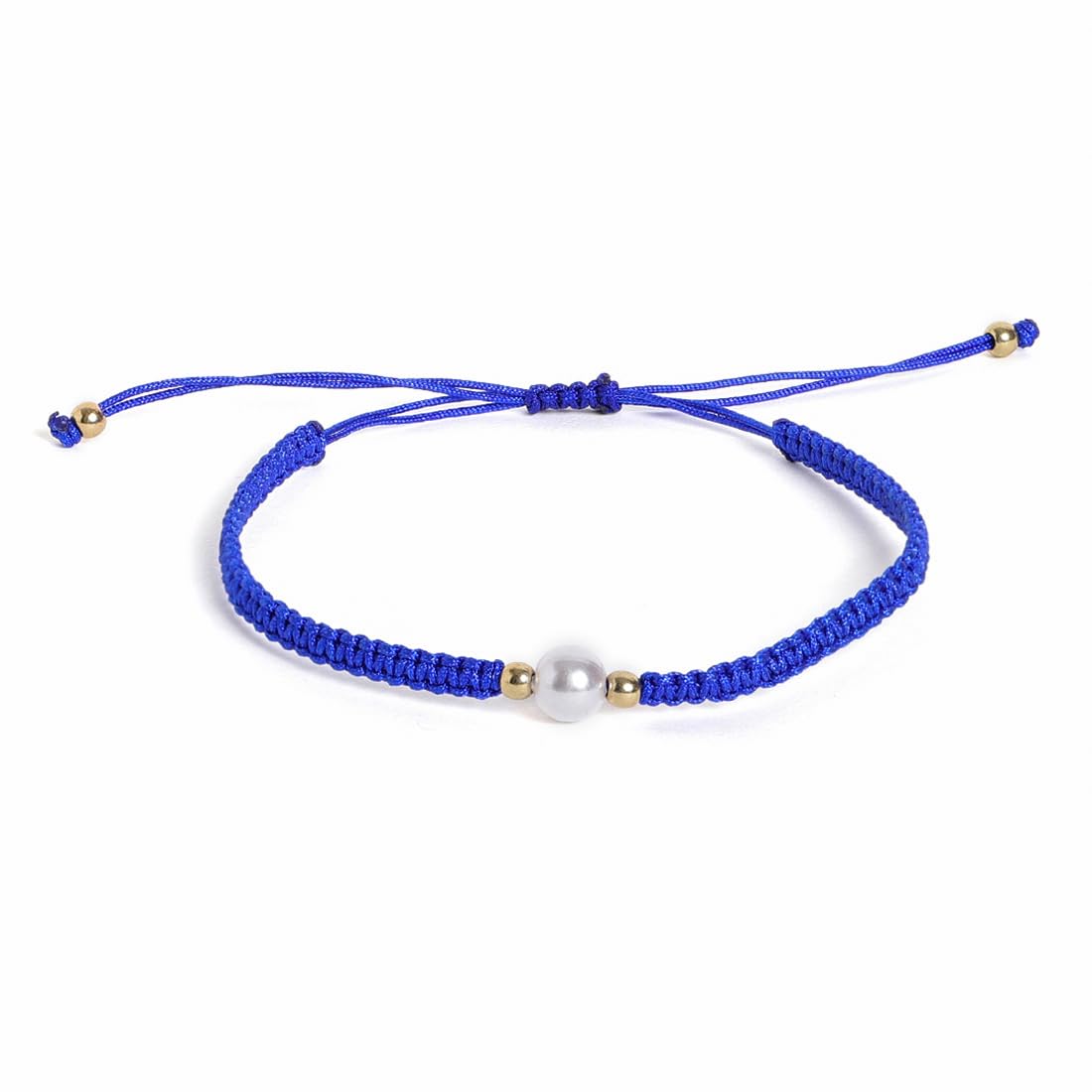 El Regalo 2PCs Pearls Rakhi Combo Set for Bhaiya-Bhabhi/Bhai- Bhatija/Bhatiji- Rakhi Gift Combo with 2 Pearls Rakhi, Roli-Chawal Shagun Pack, Message Card in Gift Box (Blue)