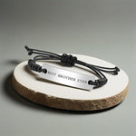 El Regalo "Best Brother Ever Bracelet Rakhi- Minimalist Stainless Steel Brother Charm Bracelet with Roli Chanwal, Message Card in Rakshabandhan Box