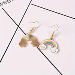 El Regalo 1 Pair Rainbow Earrings- Cute Enameled Colorful Rainbow Hypoallergenic Earrings for Girls & Women (option-1)
