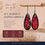 El Regalo Elegant Natural Stone Drop Earrings for Women | Vintage Teardrop Boho Dangle Earrings | Anti-Tarnish Western Statement Jewellery for Girls & Women (Purple Red)