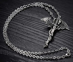 El Regalo Hip Hop Creative Sword Wing Dragon Pendant Chain Necklace for Boys/Men (Silver Sword)