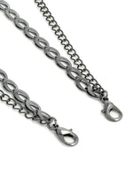 El Regalo 1 Pair Fancy Designer Chain Bra Straps for Off Shoulder Dresses or Wedding/Evening Gowns- Fancy Lingerie Straps Accessories (Gun Black)