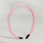 El Regalo 3 PCs Rhinestone Crystal Headband & Hair Clips Set - Shiny Non-Slip Beaded Party Hairband Hair Band with 2 Hair Clisp - Hair Accessories Hair Decoration for Women Girls (Pink)
