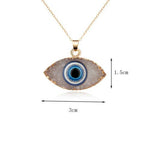 El Regalo Evil Eye Druzy Evil Eye Modern Pendant Necklace for Girls & Women (White)