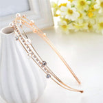 El Regalo Multi Layered Tiara Hairbands- Retro Star, Moon, Pearls, Flowers, Rhinestone Hairband/Headband for Kids/Girls & Women - Wedding Bridal Bridesmaid Hair Accessories (Pearls & Crystals)