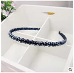 El Regalo 4 Pieces Crystal Rhinestone Headbands Shiny Non-Slip Beaded Hairband Hair Bands Hair Accessories Hair Decoration for Women Girls (Option-1)