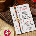 El Regalo 1PC Simple Lotus Flower Rakhi for Brother- Minimalist Lotus Thread Rakhi with Roli Chawal, Rakhi Message Card in Rakhi Gift Box (Option-6)