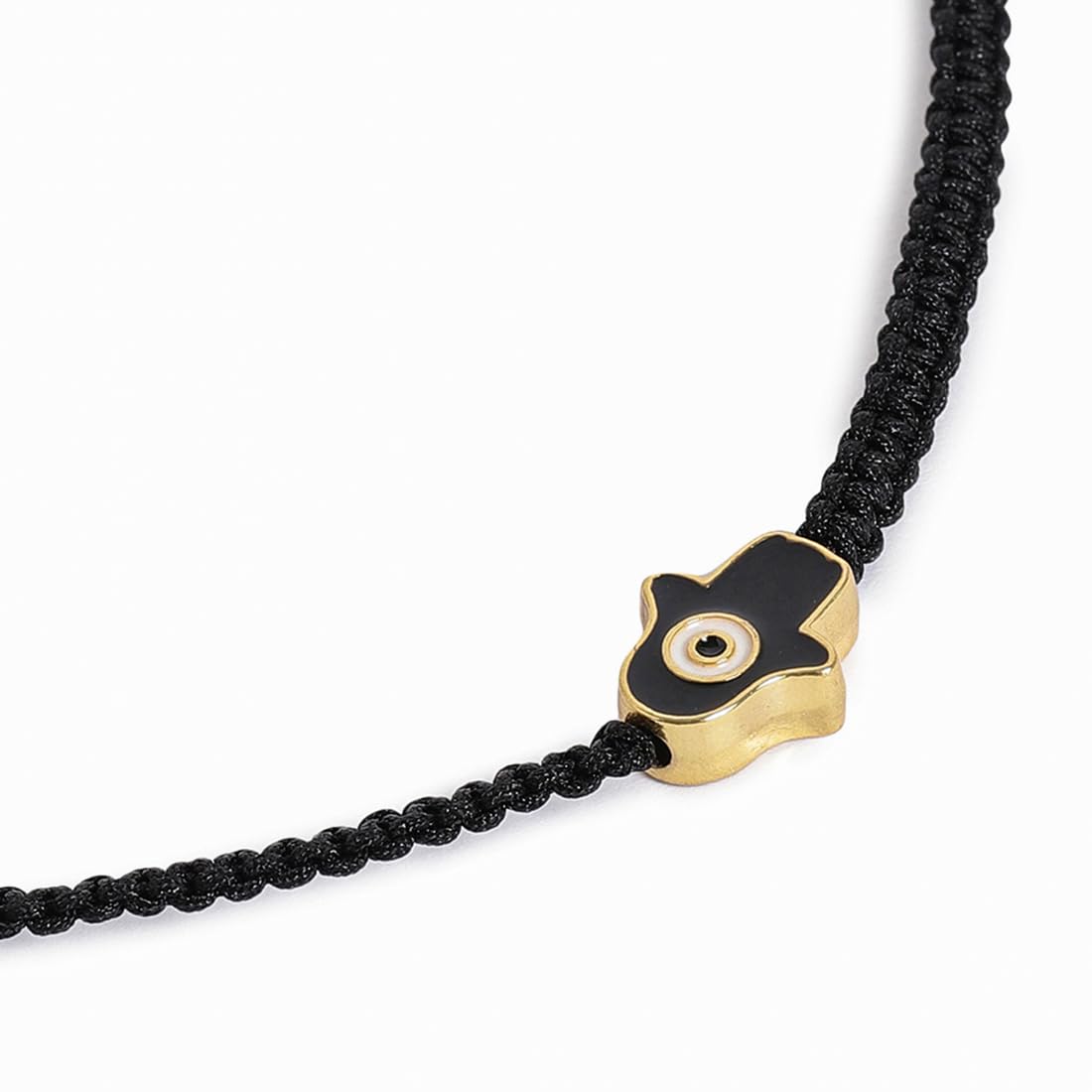 El Regalo 1 PC Hamsa Hand Evil Eye Nazaria Rakhi for Brother- Fancy Evil Eye Rakhi Gift Box with 1 PC Rakhi, Shagun Pack & Rakhi Message Card in Rakhi Gift Box (Black Hamsa Rakhi)
