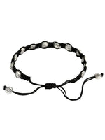 El Regalo 1 PC Boho Macrame Adjustable Oxidized German Silver Bead Nazabattu Anklet for Girls & Women- 1 Leg Bohemian Tribal Thread Anklet (Yin Yang Nazarbattu Anklet)