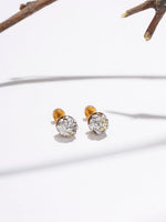 El Regalo 3 Pairs Cute Stainless Steel CZ Stud Earrings Combo for Kids/Girls/Teens/Women - Stars, Heart, Flower, Butterfly, Disco Ball, Stones - Hypoallergenic Flatback Earrings (Option-1)