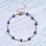 El Regalo Evil Eye Rakhi for Brother/Bhai with Roli Chawal, Rakhi Message Card in Rakhi Gift Box (Golden Blue)