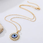 El Regalo 1 PC Evil Eye CZ Pendant Necklace for Girls & Women | Fashion Turkish Evil Blue Eyes Amulet Protection Pendant for Girls & Women (Model -1)