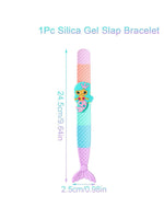 El Regalo 2PCs Mermaid Fish Tail Slap Bands/Wristbands for Girls- Mermaid Theme Birthday Party Gifts/Goodie Bags Filler