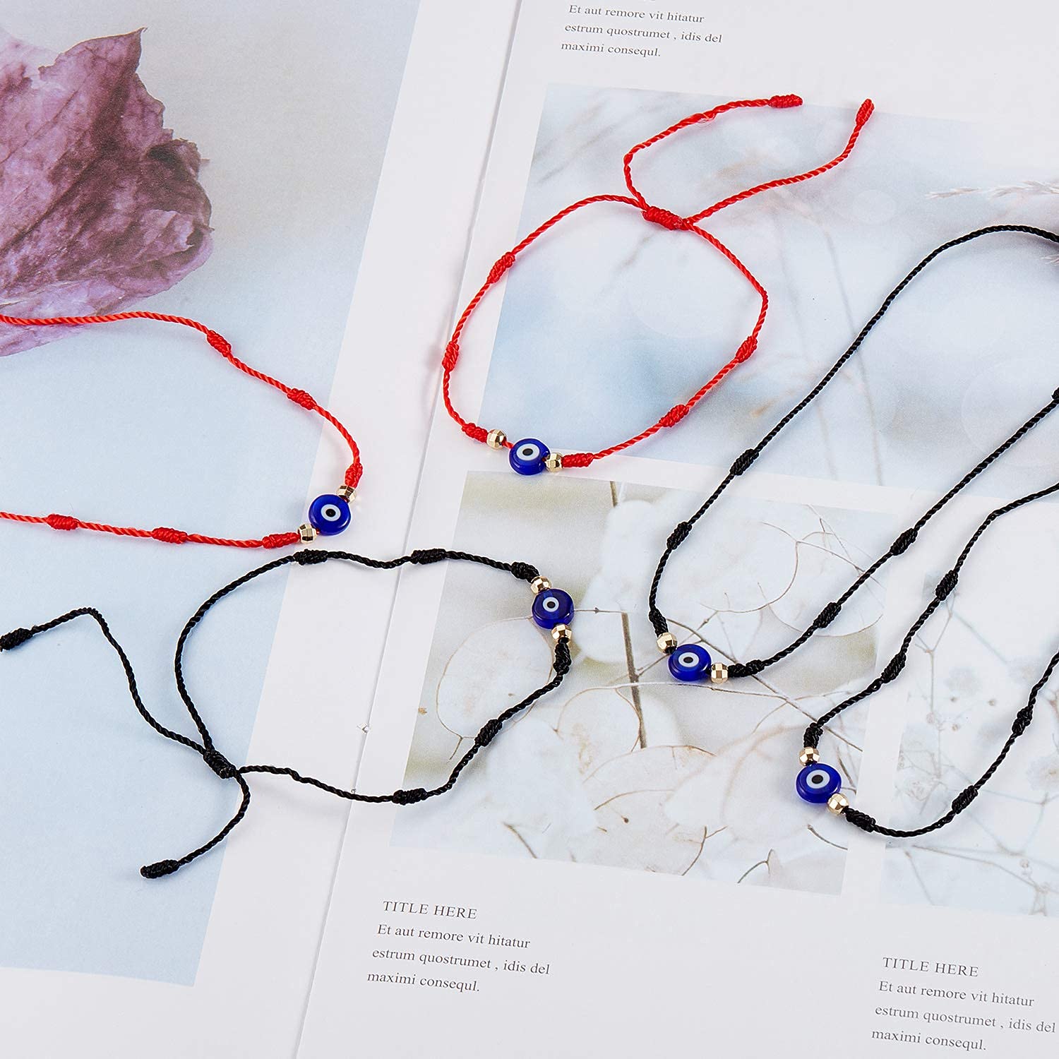 El Regalo Evil Eye Rakhi for Brother - Lucky Kabbalah Blue Turkish Evil Eye Rakhi for Bhaiya/Bhai/Brother/Nephew with shagun, Message Card in Rakhi Gift Box (Evil Eye Rakhi-Style 1)