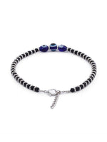 El Regalo 2 PCs Evil Eye Black Beads Nazaria Anklets Set- Evil Eye Anklet for Women & Girls (3 Round & Drop Evil Eye Anklets)