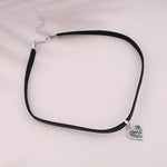 El Regalo Elegant Pendant Choker Necklace for Girls & Women- Stylish CZ Heart, Pearl, Cat, Bee & Flower Pendant Necklace (CZ Heart)