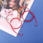 El Regalo Unisex 2PCs BFF Best Friend Magnetic Heart Couple Bracelet Set for Couples/Best Friends/Besties/Lovers (Both Red Heart)