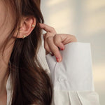 El Regalo 2PCs CZ Starburst Ear Cuffs for Non Pierced Ears- Cute & Trendy Non Pierced Cartilage Earrings Fake Earrings for Girls & Women