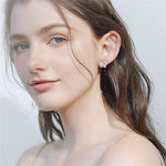 El Regalo Natural Stones Star Stud Earrings- Handcfated Wire Wrapped Celestial Star Earrings for Girls & Women (Purple Amethyst)