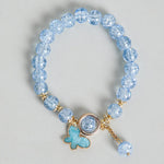 El Regalo 3PCs Opal Stone, Crystal Beads Tassel Bracelet With Cute Enamel Charms Star, Shell, Rainbow, Flowers, Swan, Pearls etc. for Kids/Girls/Teens/Women (Option-5)