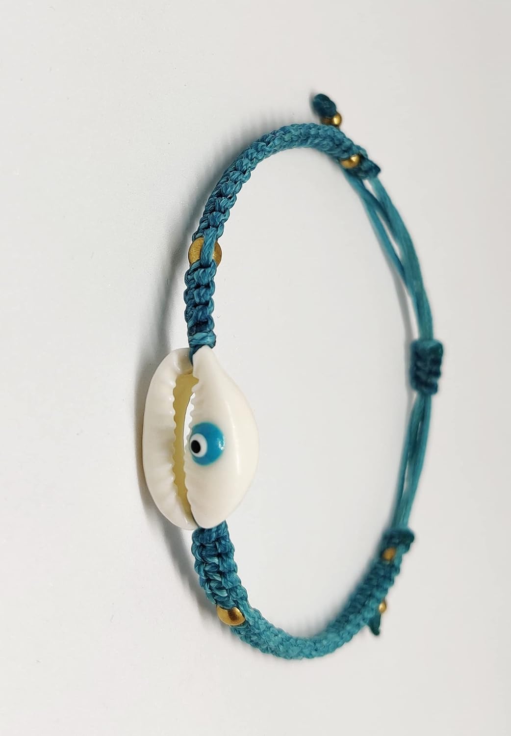 El Regalo Evil Eye Shell Rakhi for Brother - Uniquely Handwoven Cowrie Evil Eye Rakhi for Brother/Bhai Rakhi for Bhai (Evil Eye Shell)