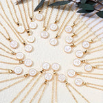 El Regalo Personalized Name Initial Letters Pendant Necklace-Enamelled Name Initials Pendant with Stainless Steel Chain (B),Gold