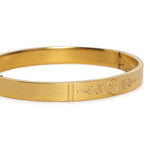 El Regalo 1 PC OM Trident Engraved Bracelet Rakhi for Brother - Designer Stainless Steel Anti Tarnish OM Rakhi with Roli Chawal, Rakhi Message Card in Rakhi Gift Box (Golden)