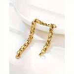 El Regalo Stainless Steel Byzantine Chain Bracelet for Men - Timeless Luxury Jewelry for Men- Anti Tarnish/Waterproof Bracelet