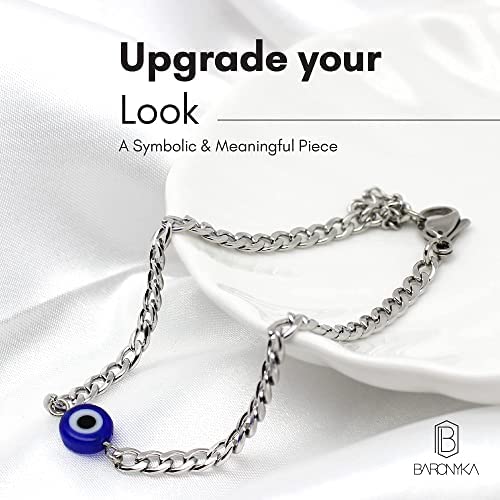 El Regalo Evil Eye Chain Unisex Bracelet- Stainless Steel No Rust Bracelet for Men & Women