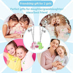 El Regalo 2 PCs BFF Best Friend Forever Split Magnetic Matching Unisex Pendant Necklaces Set- Friendship Necklaces Set for Besties/Best Friends/Soul Sisters (BFF Dinosaurs Necklaces Set)
