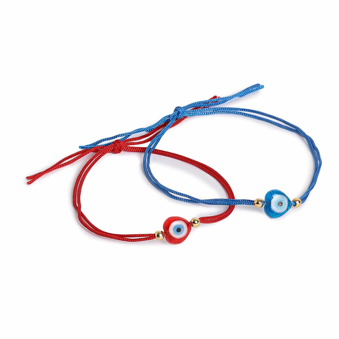El Regalo 2PCs Evil Eye Rakhi Combo Set for Bhai-Bhabhi or Bhai-Bhatija/Bhatiji- 2 Evil Eye Rakhis with Roli Chanwal, Rakhi Card in Rakhi Gift Box (Option-5)