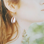 El Regalo Bohamian Cowrie Shell Earrings- Electroplated Retro Charms Earrings for Girls & Women (Cowrie Shell Hook Earrings)