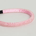 El Regalo 3 PCs Rhinestone Crystal Headband & Hair Clips Set - Shiny Non-Slip Beaded Party Hairband Hair Band with 2 Hair Clisp - Hair Accessories Hair Decoration for Women Girls (Pink)