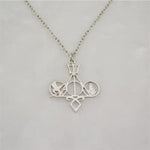 El Regalo Hungr Games The Mortal Instruments City of Bones Divergent Percy Jackson necklace for Girls & Boys (Silver & Gold)