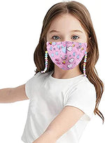 El Regalo 1 PC Cute Acrylic Heart Kids Face Mask Lanyard Straps/Face Mask Holder Lanyards Convenient Clip Safety Face Mask Cover Holder for Kids/Boys & Girls (Multi Colored Star)