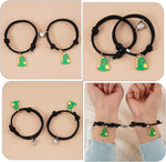 El Regalo 2PCs Cute Kids Dinosaur Magnetic Heart Rakhi Combo Sets- Fancy Rakhi for Brother/Sister/Niece or Nephew with Roli Chwal, Rakhi Message Card in Rakhi Box for Babies/Toddlers/Kids