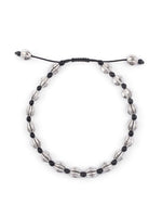 El Regalo 2 PCs Boho Macrame Adjustable Oxidized German Silver Bead Anklet for Girls & Women (Carved Beads)