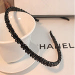 El Regalo 2PCs Rhinestone Hair Bands for Kids/Girls/Teens/Women | Tiara Bridal Headpieces | Crystal Headband Fine Glitter Crystal Hairband Rhinestone Headband (Black & White)