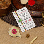 El Regalo 1PC Simple Lotus Flower Rakhi for Brother- Minimalist Lotus Thread Rakhi with Roli Chawal, Rakhi Message Card in Rakhi Gift Box (Option-3)