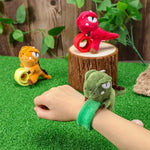 El Regalo Cute & Unique Plush Dinosaur Slap Band Rakhi for Kids/Brothers- Fluffy/Soft Dino Fun Rakhi for Bhai
