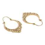 El Regalo 2 Pairs Bohemian Carved Filigree Hoop Earrings Combo for Girls & Women (Option-1)